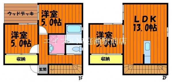 ユニキューブ　北棟の物件間取画像